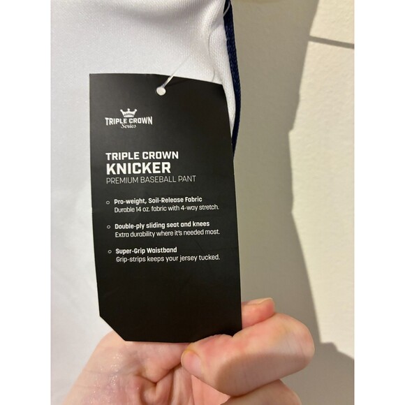 NWT Champro White Triple Crown Knicker Premium Baseball Pant - Youth L - Picture 4 of 5